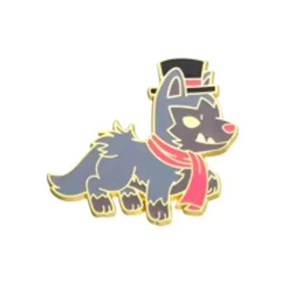 Gentleman Poochyena Enamel Pin – Sophisticated Pokémon Dark-Type Collectible! - Picture 2 of 3